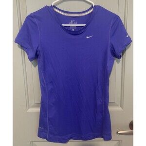 Nike Running Womens Small Shirt Top Dri-Fit Blue Purple EUC Activewear